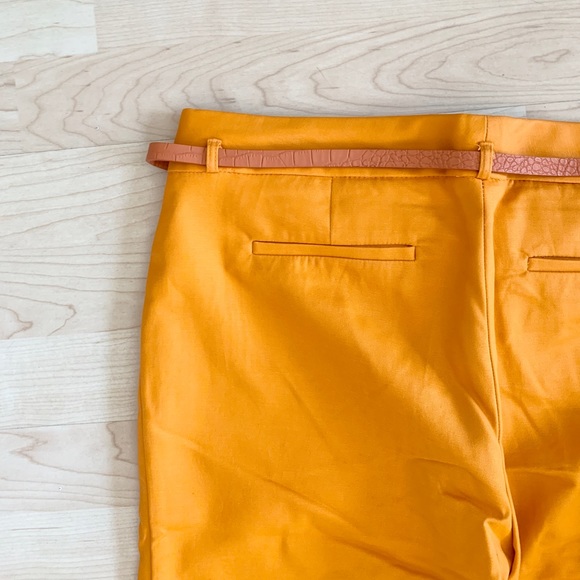 Calvin Klein Women’s Orange Straight Leg Office Dress Trouser Pants with Belt - Picture 7 of 9